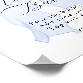 Poster Blue Bow Baby shower Momosa Bar (Coin)