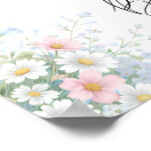 Poster Blue Bow Butterfly Baby Shower Welcome (Coin)