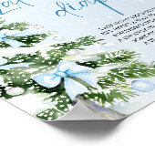 Poster Blue Bow Christmas Baby Shower Late Night Diapers  (Coin)