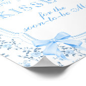 Poster Blue Bow Combien de baisers Fête des mariées Jeu (Coin)