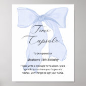 Poster Blue Bow Coquette 1er Anniversaire Heure Capsule (Devant)