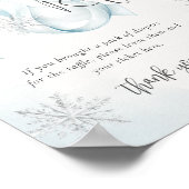 Poster Blue Bow Diaper Raffle Sign Baby Shower (Coin)