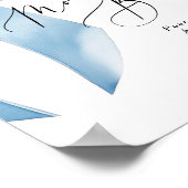 Poster Blue Bow Momosa bar Baby Boy Douche (Coin)