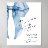 Poster Blue Bow Momosa bar Baby Boy Douche (Devant)