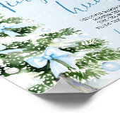 Poster Blue Bows Christmas Tree Tiny Baby Hunt Game (Coin)