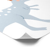 Poster Blue Boy Boho Dinosaur Anniversaire Bienvenue (Coin)