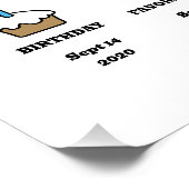 Poster Blue Boy Customisé à propos de votre chien Photo (Coin)