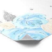 Poster Blue Brunette Coiffeuse Fille Anniversaire Bienven (Coin)