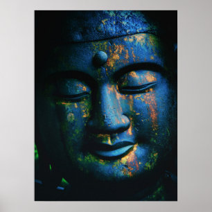 Poster Blue Buddha Om Peace
