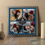 Poster Blue Buffalo Plaid Lumberjack Famille Photo Collag<br><div class="desc">Upload your favorite photographite make your own unique personalized photo gift.</div>