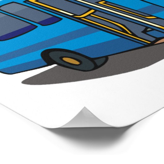 Poster Blue Bus (Coin)