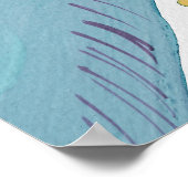 Poster Blue Cats & branches Meilleur chat papa (Coin)