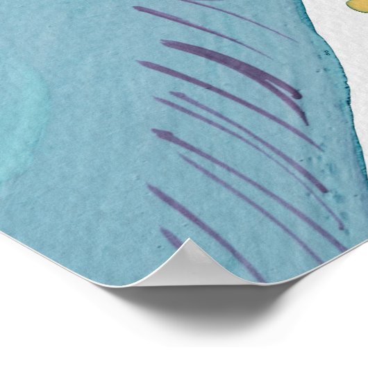 Poster Blue Cats & branches Meilleure maman chat (Coin)