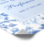 Poster Blue Chinoiserie Devine combien de parfums signe (Coin)