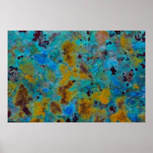 Poster Blue chrysocolla jasper (Devant)