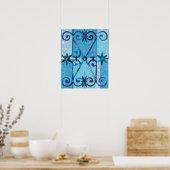 Poster Blue City CHEFCHAOUEN Papier Collage (Cuisine)