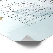 Poster Blue Cloud 9 Baby shower Welcome Seating Chart (Coin)