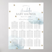Poster Blue Cloud 9 Baby shower Welcome Seating Chart (Devant)