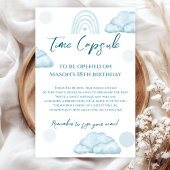 Poster Blue Cloud Boho Time Capsule First Birthday