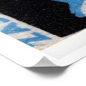 Poster Blue Clown Red Rose - Matchbox Print - Czech Wall (Coin)