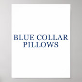 Poster Blue Collar Llows Funny Quote  (Devant)