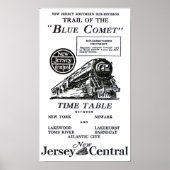 Poster Blue Comet Train - Trains de luxe (Devant)