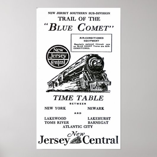 Poster Blue Comet Train - Trains de luxe (Devant)