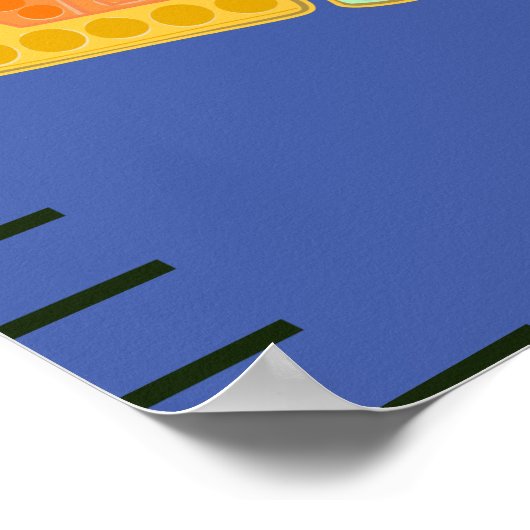 Poster Blue Construction Pop It Boys Graphique de croissa (Coin)