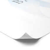 Poster Blue Coquette Bow Baby Boy Shower Welcome (Coin)