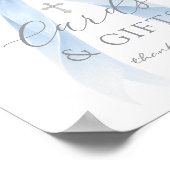 Poster Blue Coquette Bow Cards and gifts Baptism (Coin)