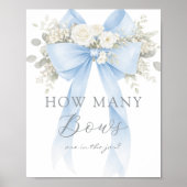 Poster Blue Coquette Bow How many Bows Game (Devant)