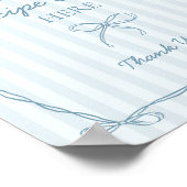 Poster Blue Coquette Bow Pastel Partager une recette Mari (Coin)