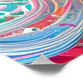 Poster Blue Coral Beach Art Abstrait (Coin)