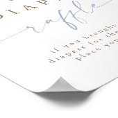 Poster Blue Cowboy Clothesline Diaper Raffle (Coin)