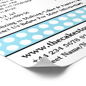 Poster Blue Cupcake & Polka Dot, Boutique de gâteaux Publ (Coin)