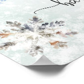 Poster Blue Cute Oh Deer Boy Baby shower Bienvenue (Coin)