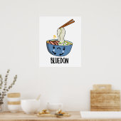 Poster Blue-don Funny Udon Pun (Cuisine)