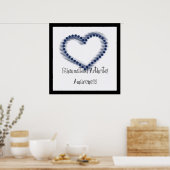 Poster Blue Dotted Heart - Rheumatoid Arthritis Awareness (Cuisine)
