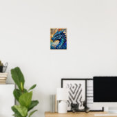 Poster Blue Dragon Ready to Frame Art Print (Bureau à domicile)