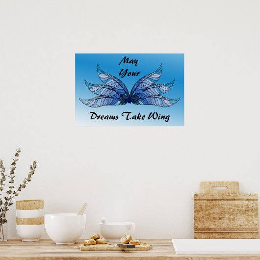 Poster - Blue Dreams Take Wing (Cuisine)