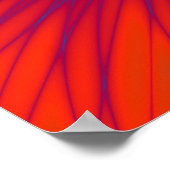 Poster Blue Explosion sur rouge (Coin)
