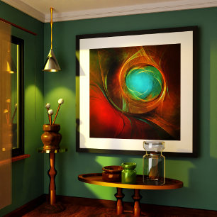 Poster Blue Eye Moderne Abstrait Art Cool Motif #16