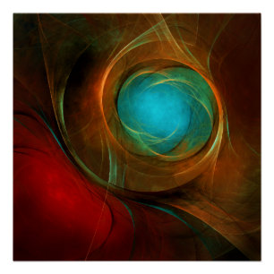 Poster Blue Eye Moderne Abstrait Art Cool Motif #16