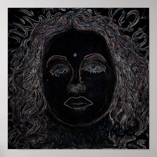 Poster Blue Eyes 12x12" (Devant)