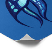 Poster Blue Fairy Wings Féeries Art (Coin)