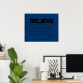 Poster Blue Fitness - Croyez! ! (Bureau à domicile)