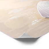 Poster Blue Flip Flops Seashells Coastal Beach Summer Art (Coin)