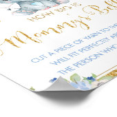 Poster Blue Floral Elephant How Big is Mommy's Belly Game (Coin)