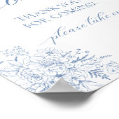 Poster Blue Floral Favor (Coin)