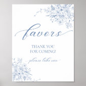 Poster Blue Floral Favor (Devant)